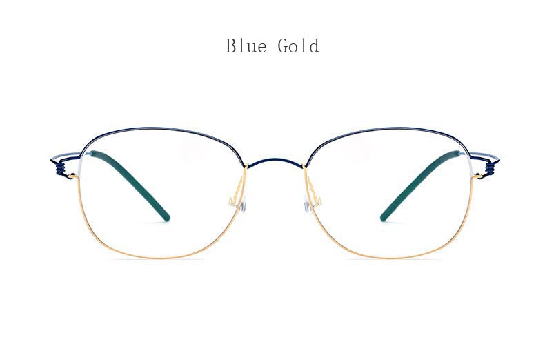 Hdcrafter Unisex Full Rim Round Titanium Screwless Frame Eyeglasses 28618 Full Rim Hdcrafter Eyeglasses