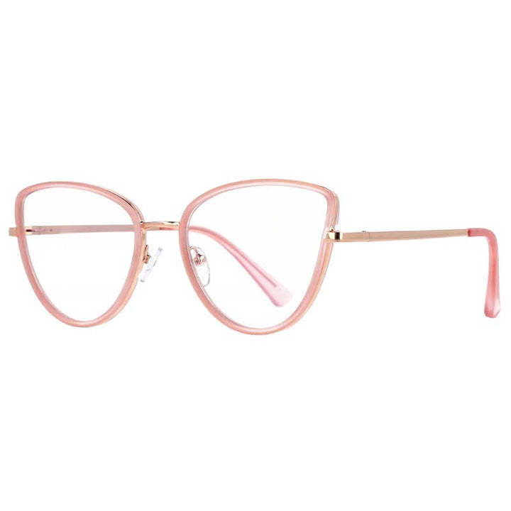 CCspace Women's Full Rim Cat Eyel Tr 90 Titanium Frame Eyeglasses 53369 Full Rim CCspace Pink