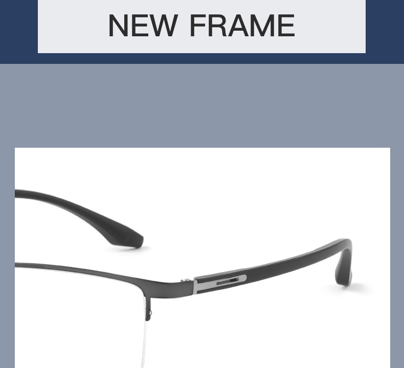 Hotochki Unisex Semi Rim Alloy Frame Eyeglasses P9001 Semi Rim Hotochki