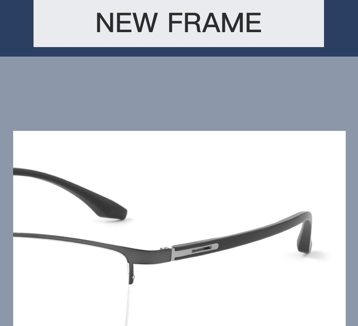 Hotochki Unisex Semi Rim Alloy Frame Eyeglasses P9001 Semi Rim Hotochki