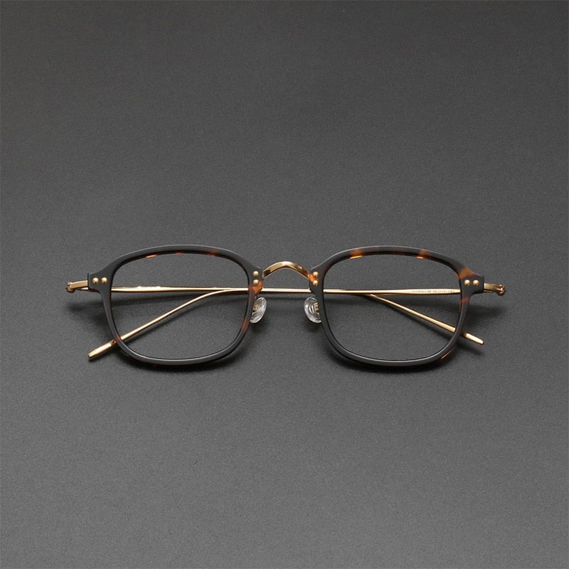 Gatenac Unisex Full Rim Square Titanium Acetate Frame Eyeglasses Gxyj364 Full Rim Gatenac 3