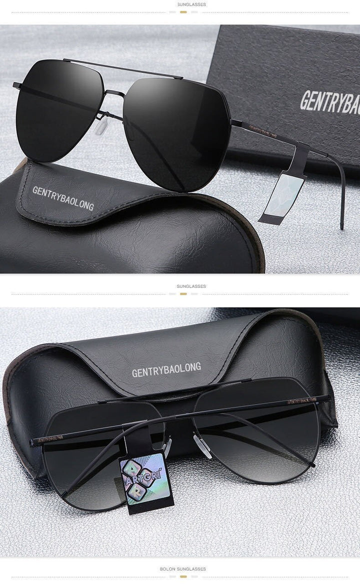 Yimaruili Women's Full Rim Double Bridge Alloy Frame Polarized Lens Sunglasses B8011 Sunglasses Yimaruili Sunglasses