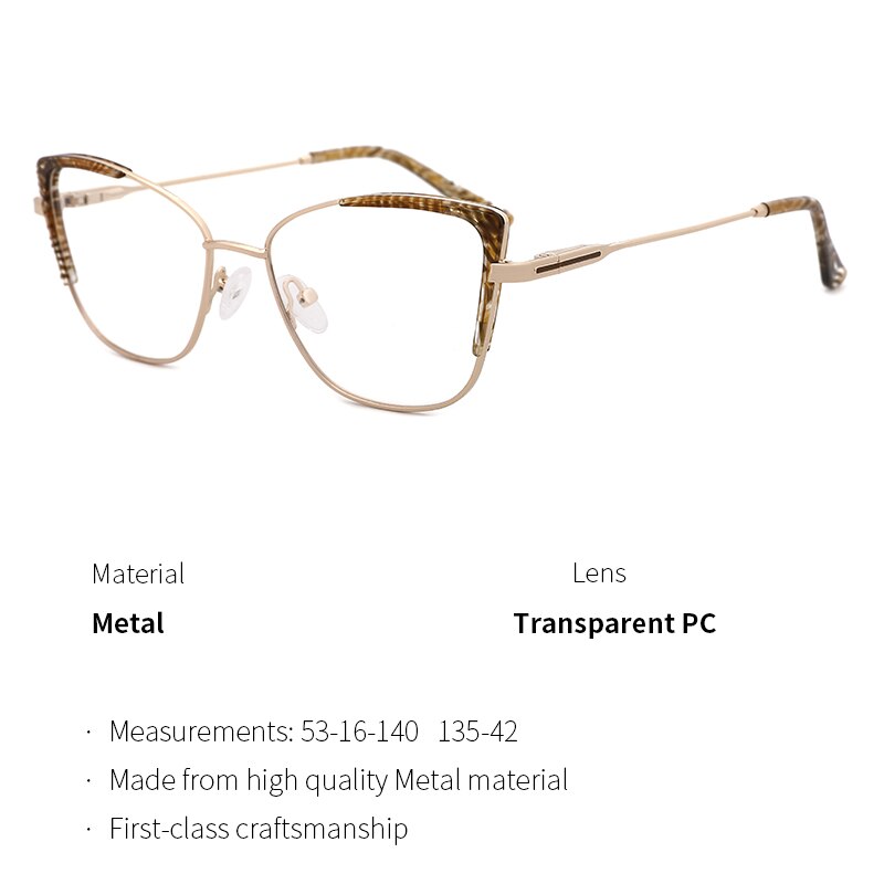 Kansept Women's Full Rim Cat Eye Stainless Steel Frame Eyeglasses Ms8124 Full Rim Kansept