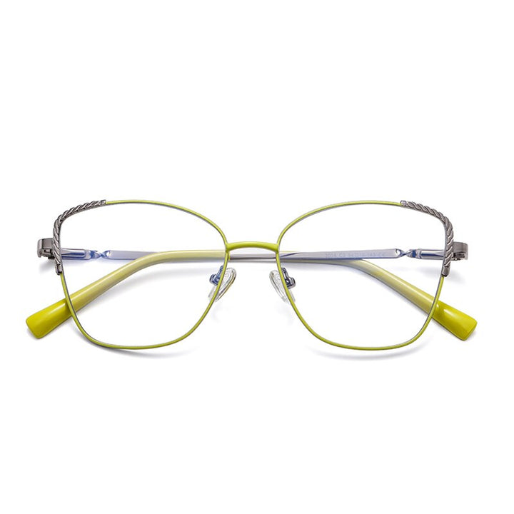 Hotochki Women's Full Rim Polygon Alloy Frame Eyeglasses 3014 Full Rim Hotochki C2