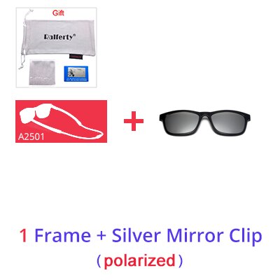 Ralferty Men's Full Rim Square Tr 90 Eyeglasses Clip On Sunglasses With Clip Ons Ralferty