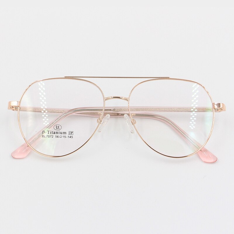 Unisex Full Rim Round Alloy Frame Eyeglasses Scbl7072 Full Rim Bclear Gold  