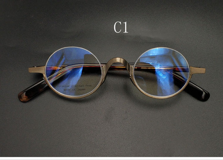 Yujo Unisex Semi Rim Square Titanium Eyeglasses Y024 Semi Rim Yujo C1 China