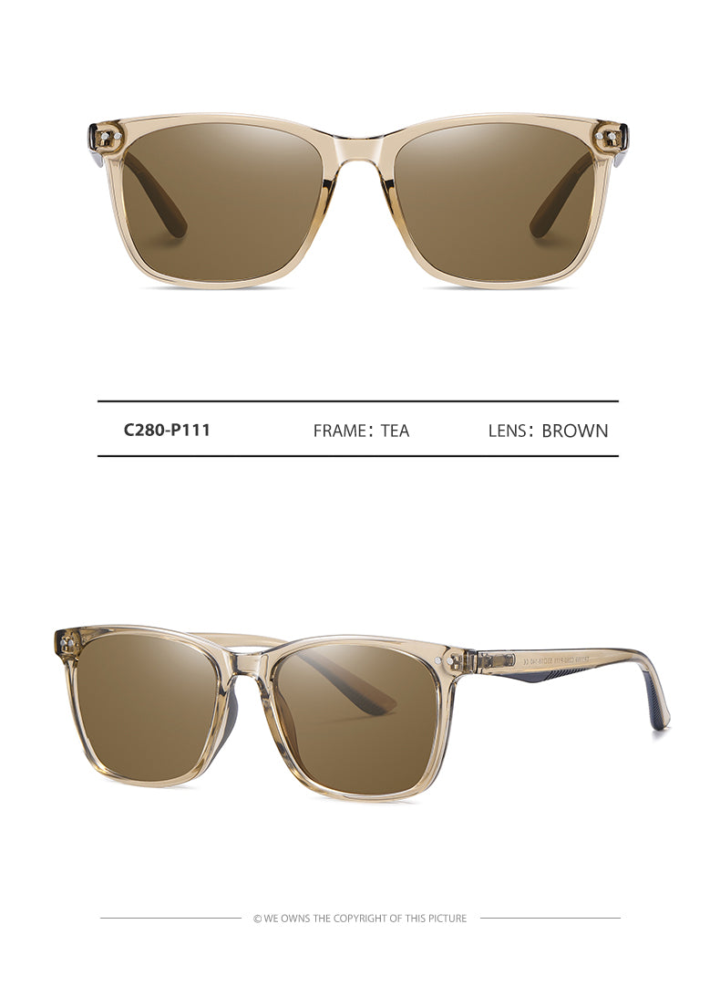 Lm Unisex Full Rim Square TR 90 Titanium Frame Polarized Sunglasses WLM3399 Sunglasses Lm