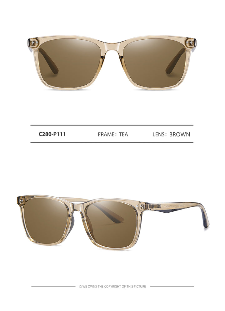 Lm Unisex Full Rim Square TR 90 Titanium Frame Polarized Sunglasses WLM3399 Sunglasses Lm