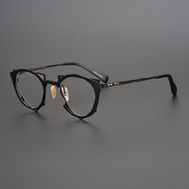 Gatenac Unisex Full Rim Triangle Alloy Frame Eyeglasses Gxyj535 Full Rim Gatenac 3