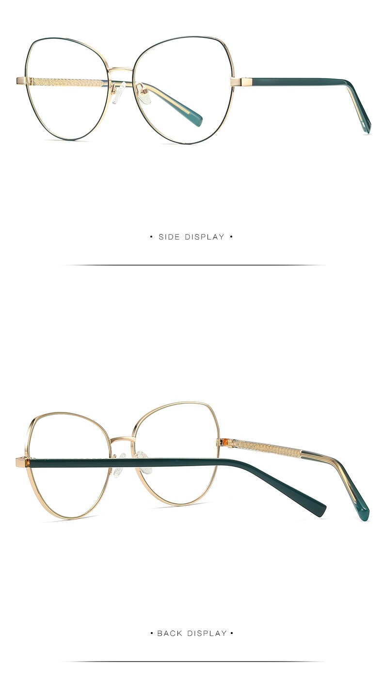 Hotochki Women's Full Rim Cat Eye Alloy Frame Eyeglasses 3001 Full Rim Hotochki
