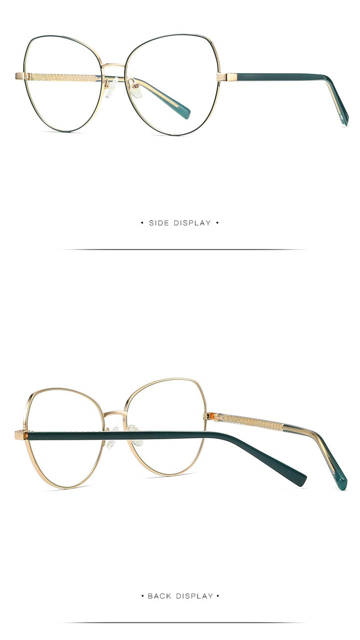 Hotochki Women's Full Rim Cat Eye Alloy Frame Eyeglasses 3001 Full Rim Hotochki