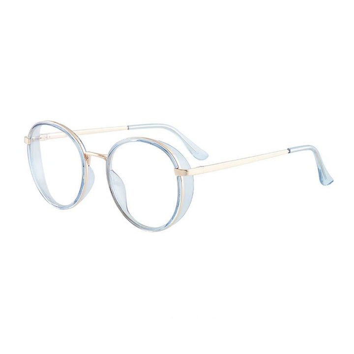 Hotony Women's Full Rim TR 90 Resin Round Frame Eyeglasses 7028 Full Rim Hotony Blue