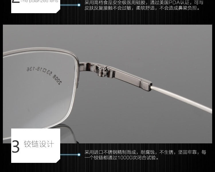 Bclear Men's Semi Rim Square Alloy Eyeglasses 2008 Semi Rim Bclear