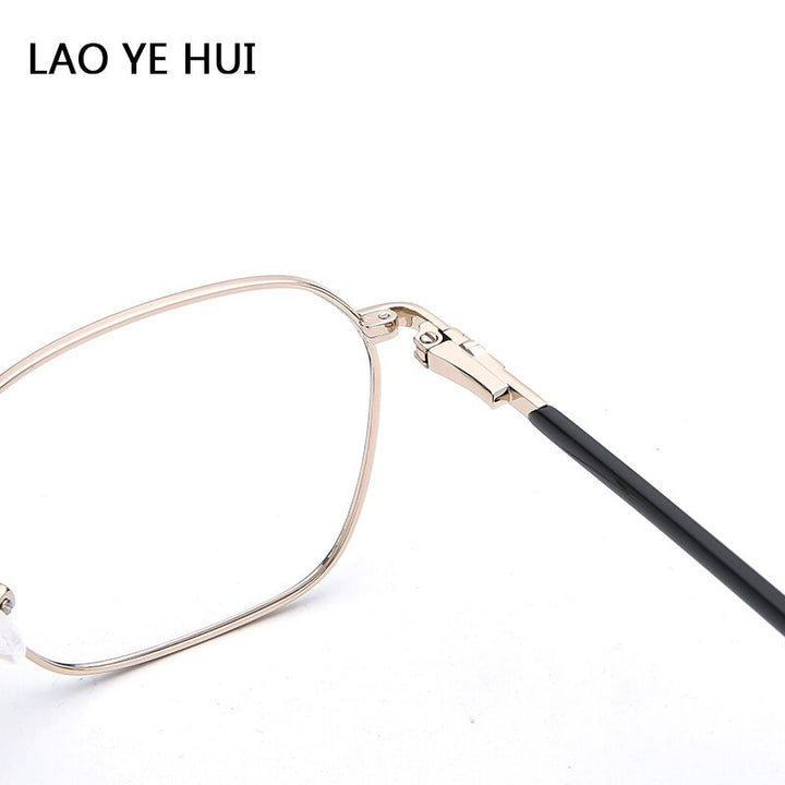 Laoyehui Unisex Eyeglasses Alloy Ultra Light Polygon Frame 9012 Full Rim Laoyehui