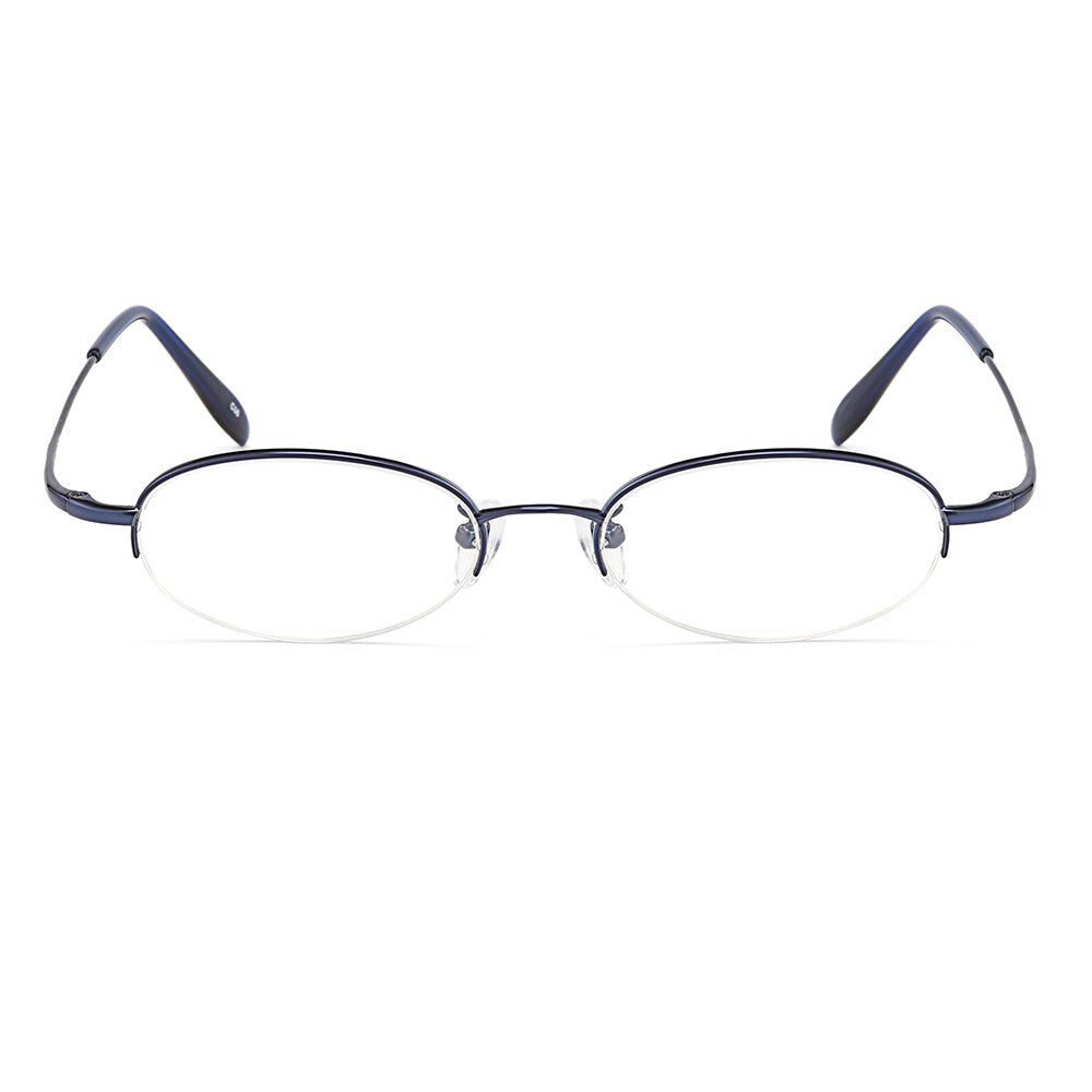 Gmei Women's Eyeglasses Semi Rim Oval Titanium Small W8005 Semi Rim Gmei Optical