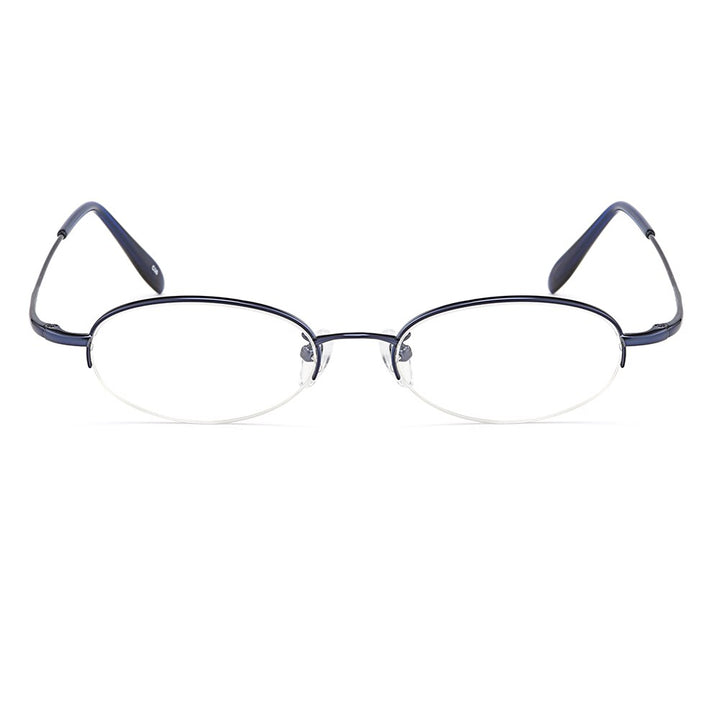 Gmei Women's Eyeglasses Semi Rim Oval Titanium Small W8005 Semi Rim Gmei Optical