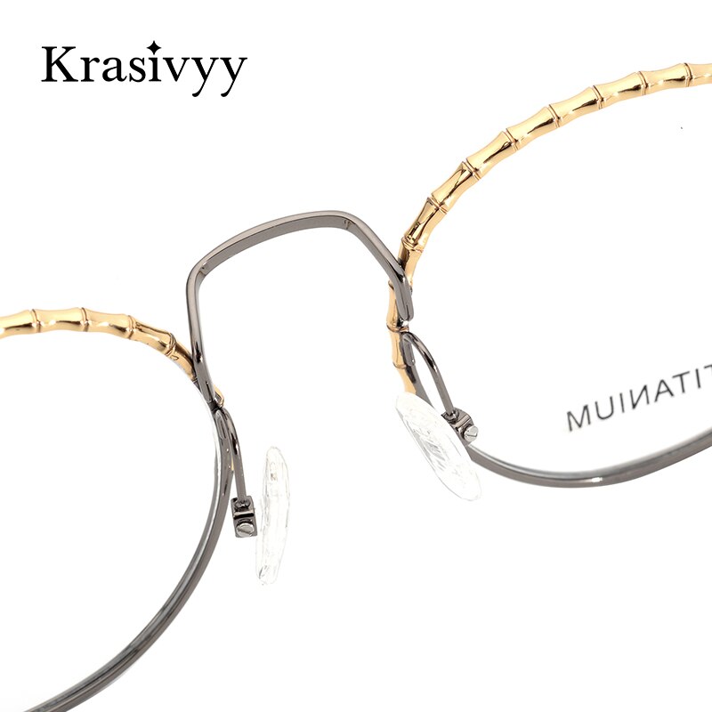 Krasivyy Women's Full Rim Round Titanium Eyeglasses Kr16037 Full Rim Krasivyy   