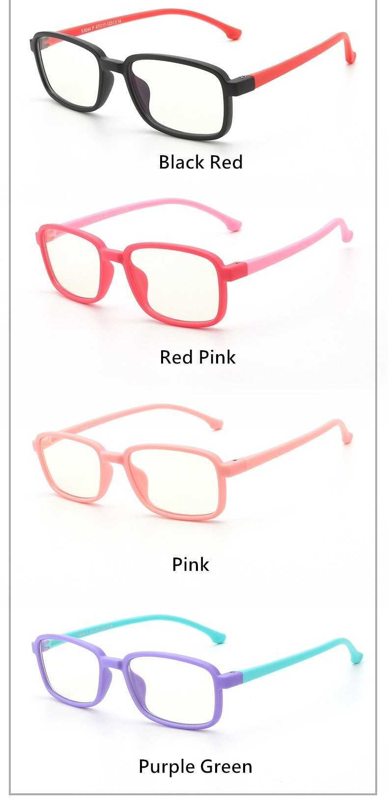 Yimaruili Unisex Children's Full Rim Silicone Frame Eyeglasses F8244 Full Rim Yimaruili Eyeglasses