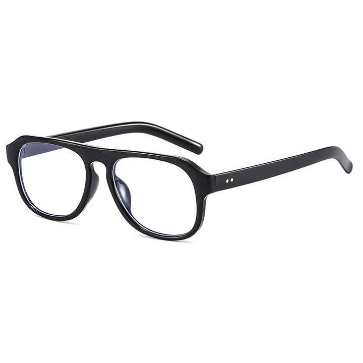 Cubojue Unisex Full Rim Square Tr 90 Titanium Reading Glasses Zn3529 Reading Glasses Cubojue 0 Black