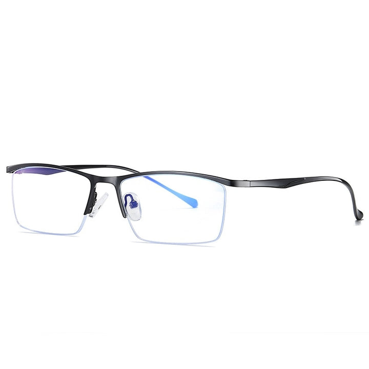 Yimaruili Men's Semi Rim Alloy Frame Eyeglasses 5910 Semi Rim Yimaruili Eyeglasses
