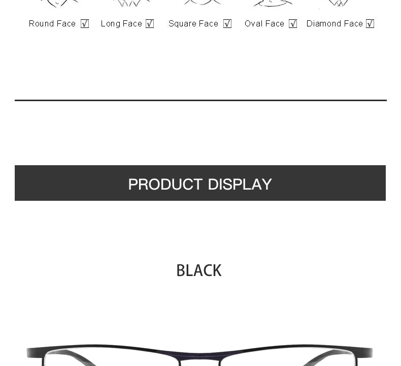 Hotochki Unisex Semi Rim Alloy Frame Eyeglasses P9001 Semi Rim Hotochki