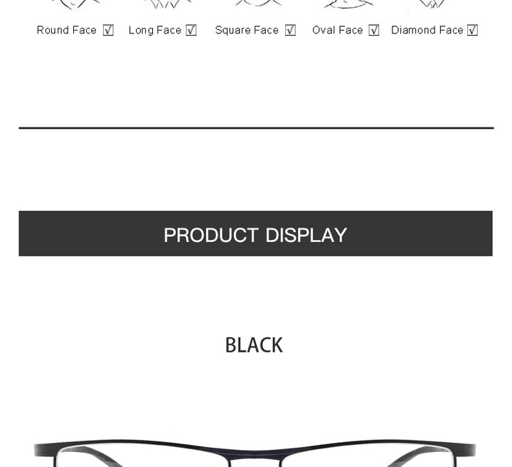 Hotochki Unisex Semi Rim Alloy Frame Eyeglasses P9001 Semi Rim Hotochki