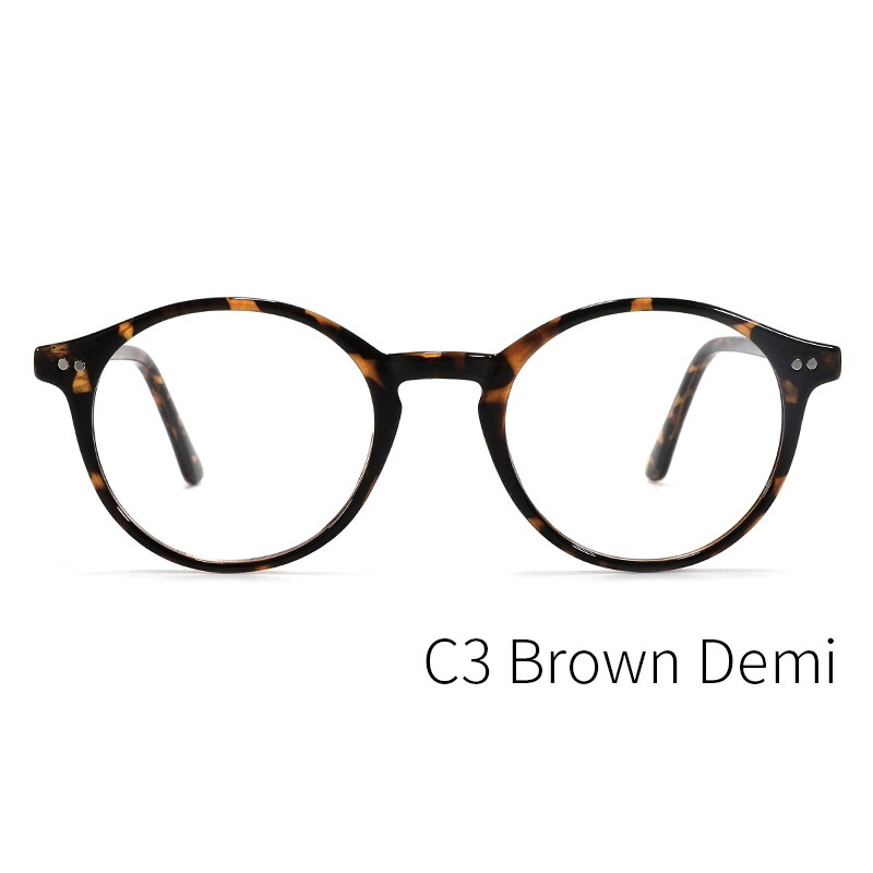 Kansept Unisex Full Rim Round Acetate Titanium Frame Eyeglasses Cp1007 Full Rim Kansept CP1007C3
