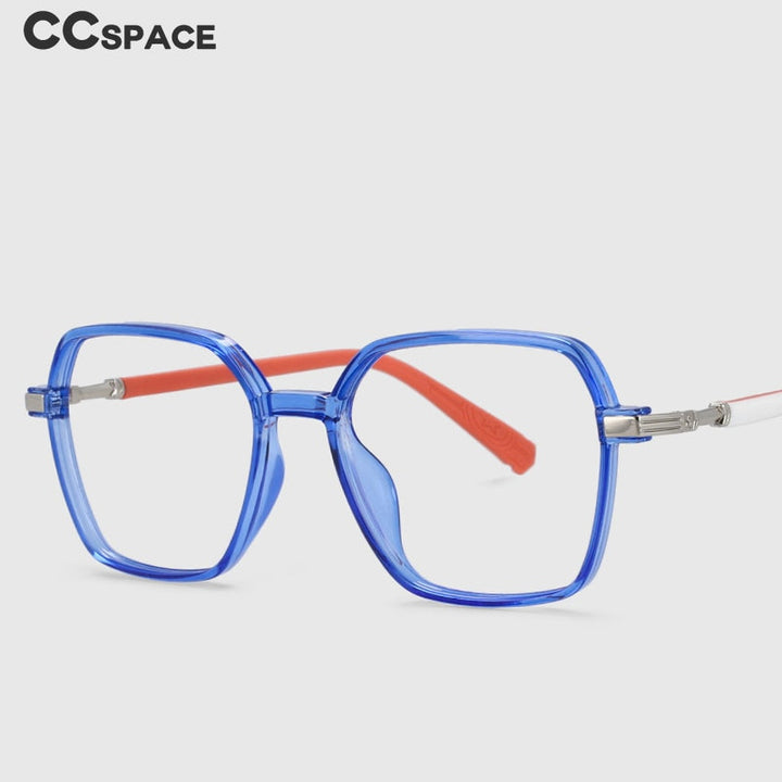 CCspace Children's Unisex Full Rim Square Tr 90 Titanium Frame Eyeglasses 53970 Full Rim CCspace