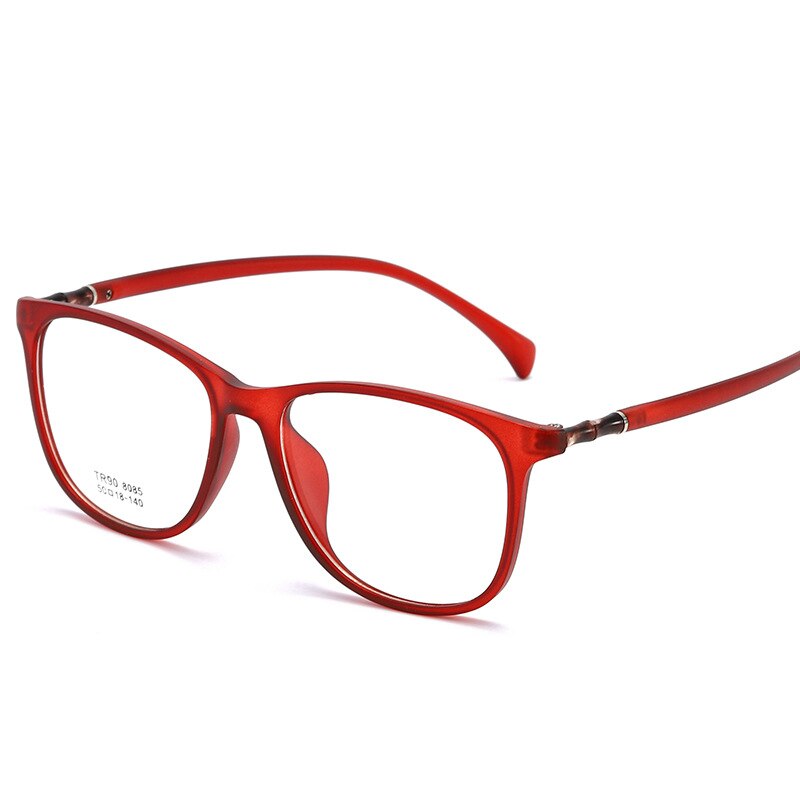 Reven Jate Unisex Full Rim Square Tr 90 Eyeglasses 8085 Full Rim Reven Jate red