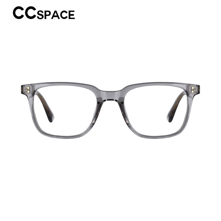 CCspace Unisex Full Rim Square Tr 90 Titanium Rivet Frame Eyeglasses 53104 Full Rim CCspace