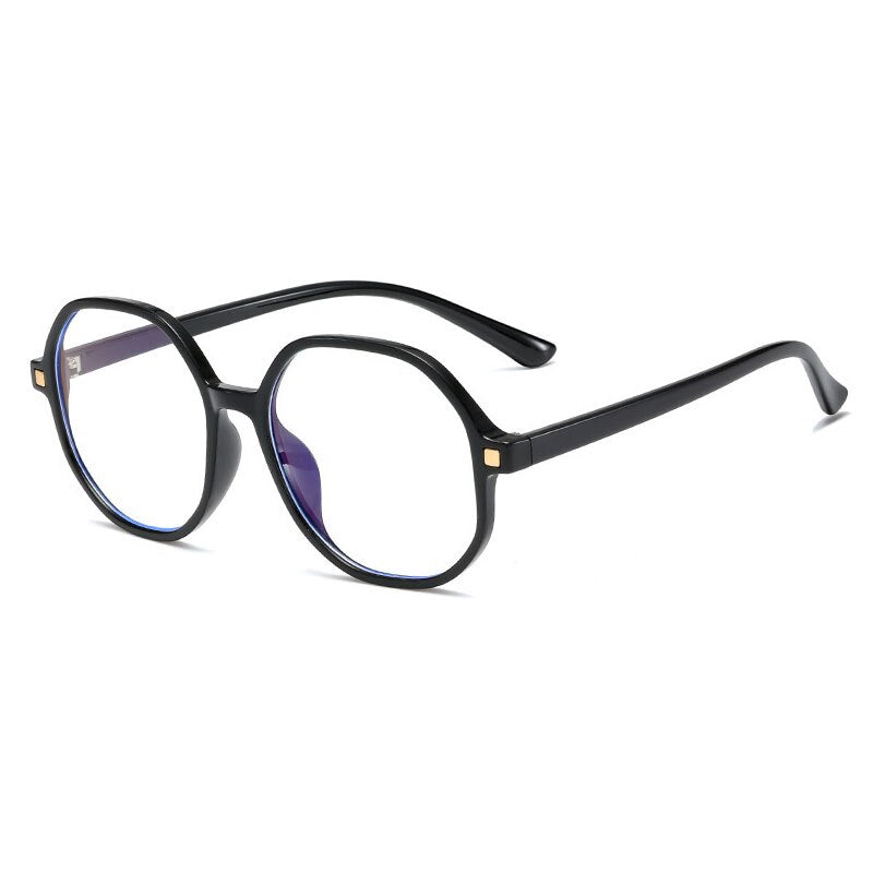 Hotony Women's Full Rim Polygon Round Tr 90 Eyeglasses B9005ds Full Rim Hotony Black
