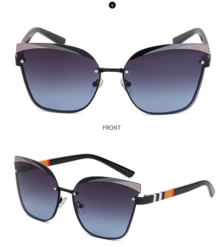 CCspace Women's Rimless Cat Eye Alloy Frame Sunglasses 49123 Sunglasses CCspace Sunglasses