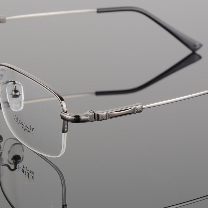 Bclear Men's Semi Rim Square Alloy Eyeglasses 2008 Semi Rim Bclear