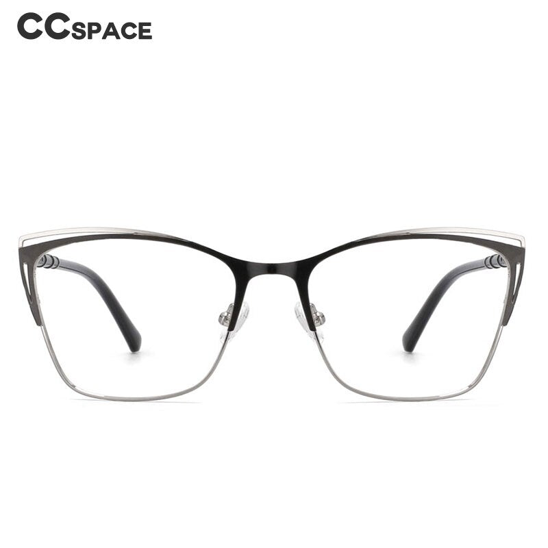 CCspace Unisex Full Rim Square Alloy Frame Eyeglasses 53869 Full Rim CCspace