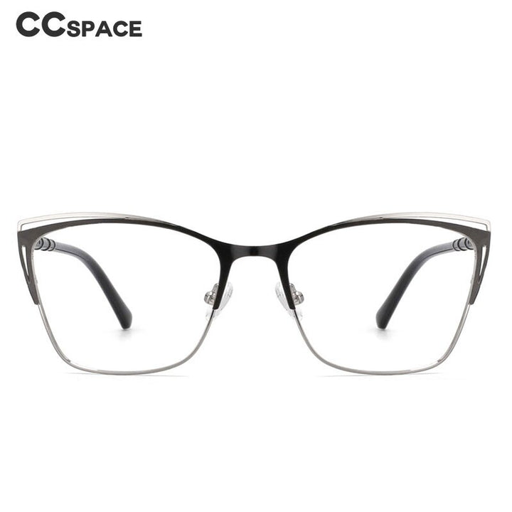 CCspace Unisex Full Rim Square Alloy Frame Eyeglasses 53869 Full Rim CCspace