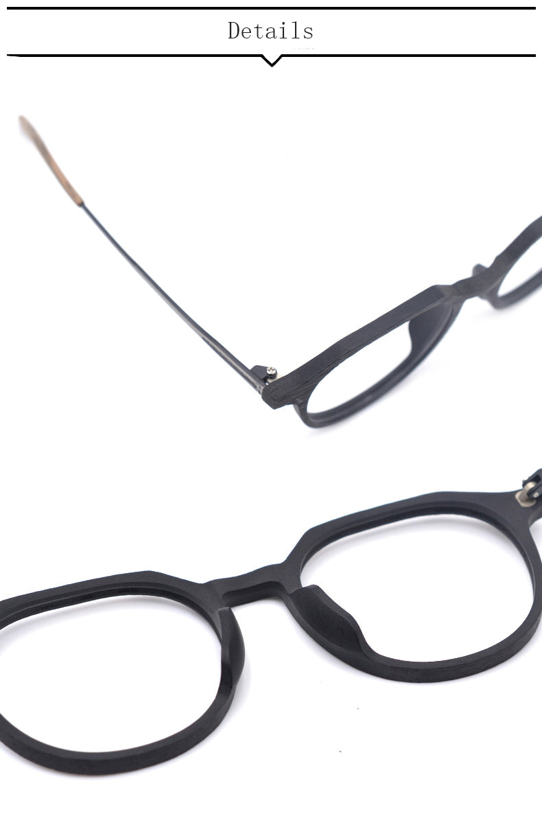 Hdcrafter Unisex Full Rim Round Wood Frame Eyeglasses Ft8861 Full Rim Hdcrafter Eyeglasses