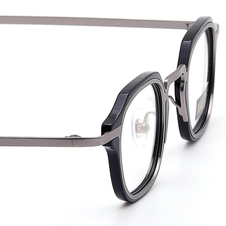 Muzz Men's Full Rim Square Round Acetate Alloy Frame Eyeglasses M7 Full Rim Muzz
