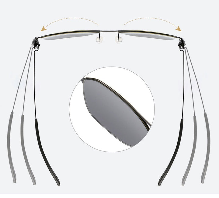 Reven Jate Men's Full Rim Square Double Bridge Alloy Polarized Sunglasses 7704 Sunglasses Reven Jate