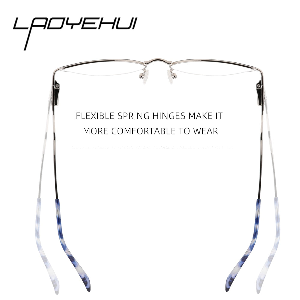 Laoyehui Women's Semi Rim Cat Eye Alloy Frame Reading Glasses 84511 Reading Glasses Laoyehui