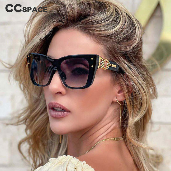 CCspace Women's Full Rim Cat Eye Resin Frame Sunglasses 53689 Sunglasses CCspace Sunglasses