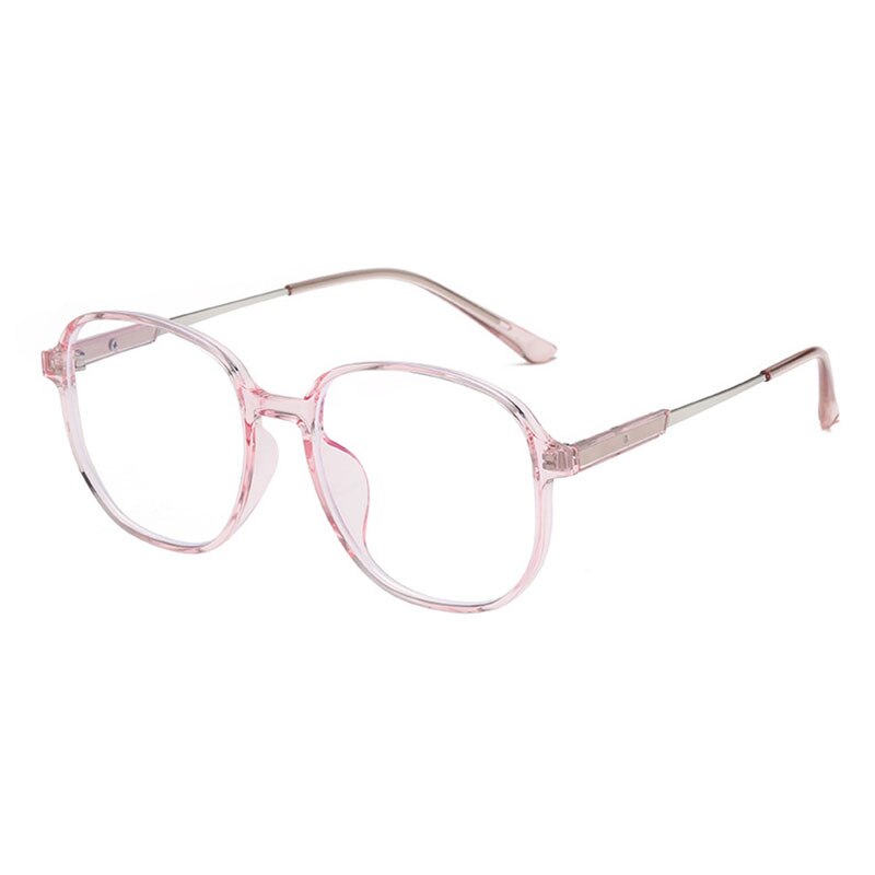 Hotony Unisex Full Rim Polygonal Square TR 90 Resin Frame Eyeglasses 60153 Full Rim Hotony Pink