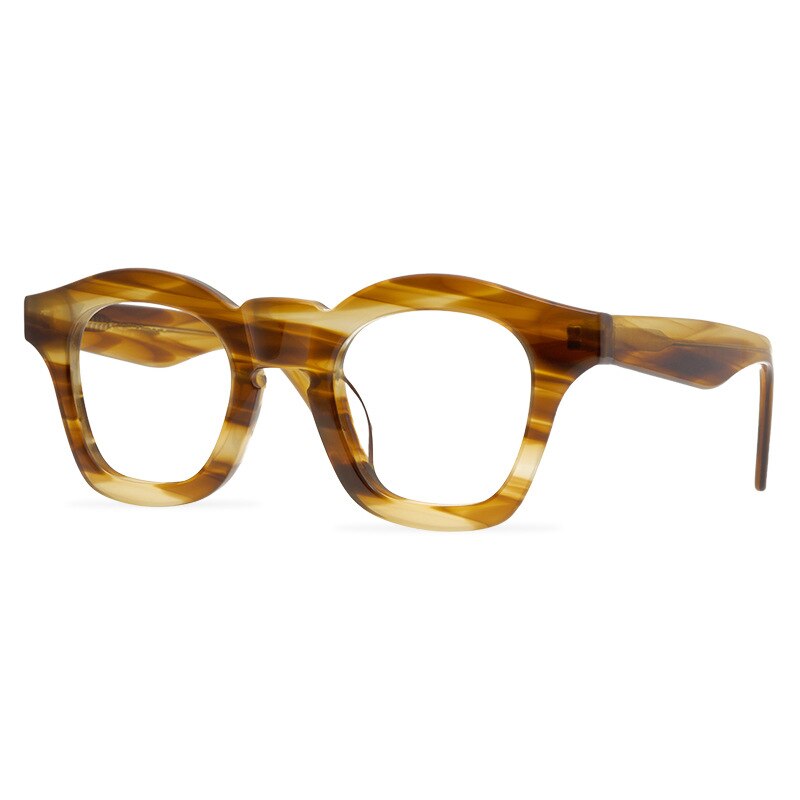 CCspace Unisex Full Rim Round Acetate Reading Glasses R47361 Reading Glasses CCspace 0 marble