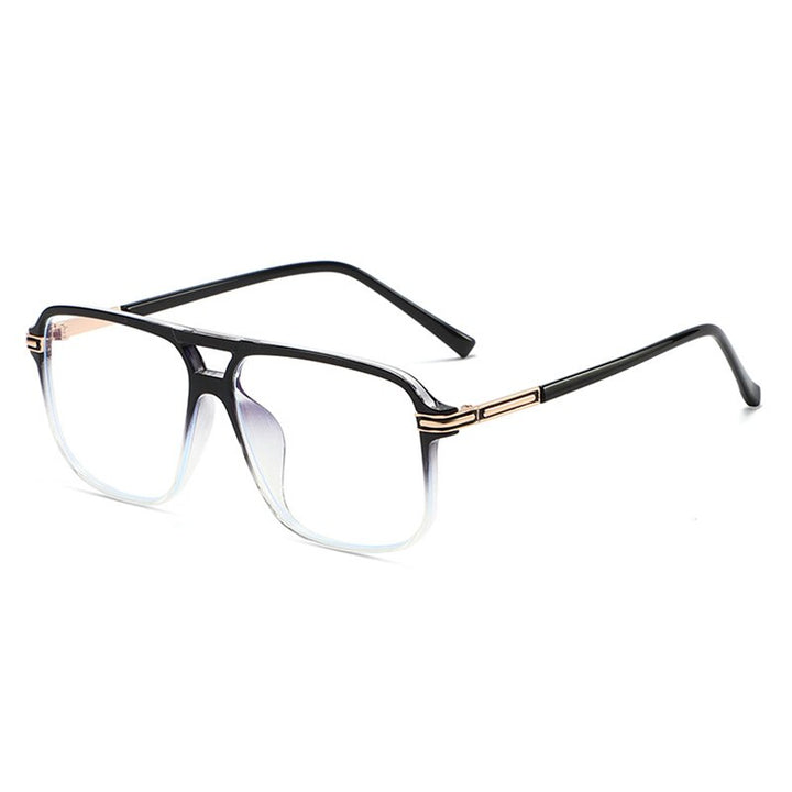 Handoer Unisex Full Rim Round Square Double Bridge Tr 90 Eyeglasses 260 Full Rim Handoer C13