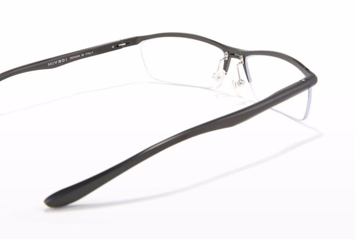 Hdcrafter Unisex Semi Rim Rectangle Titanium Frame Eyeglasses Lv130 Semi Rim Hdcrafter Eyeglasses