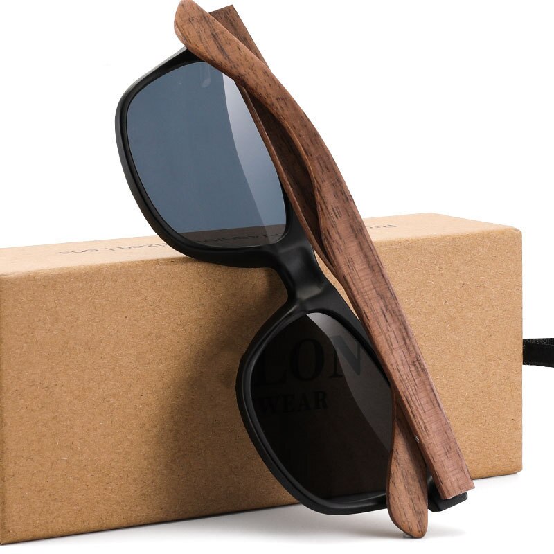 Yimaruili Men's Full Rim Wood Resin Frame HD Polarized Sunglasses 8004 Sunglasses Yimaruili Sunglasses
