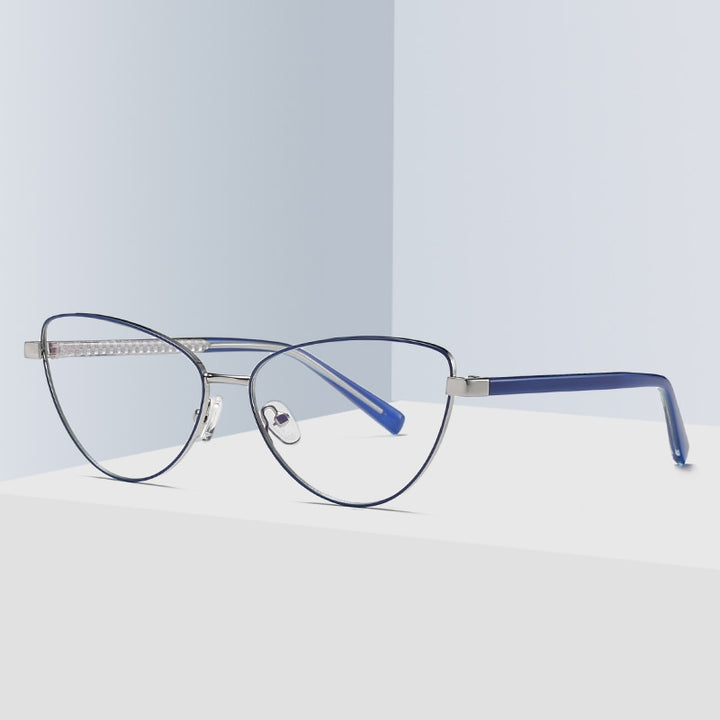 Hotochki Women's Full Rim Cat Eye Alloy Frame Eyeglasses 3006 Full Rim Hotochki