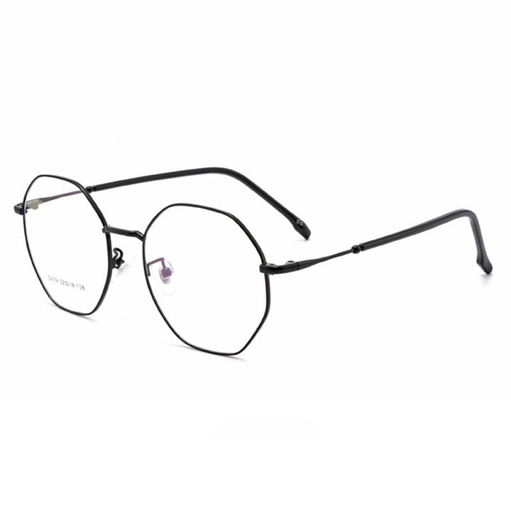 Hotony Unisex Full Rim Polygon Alloy Frame Spring Hinge Eyeglasses D879 Full Rim Hotony