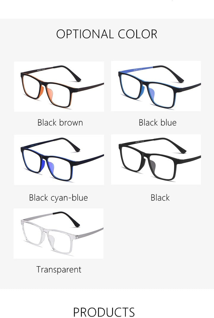 Yimaruili Men's Titanium Full Rim Square Eyeglasses HR3068 Full Rim Yimaruili Eyeglasses