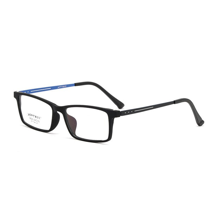 Hotony Unisex Full Rim Rectangle TR 90 Resin B Titanium Frame Eyeglasses 9826 Full Rim Hotony Black Blue